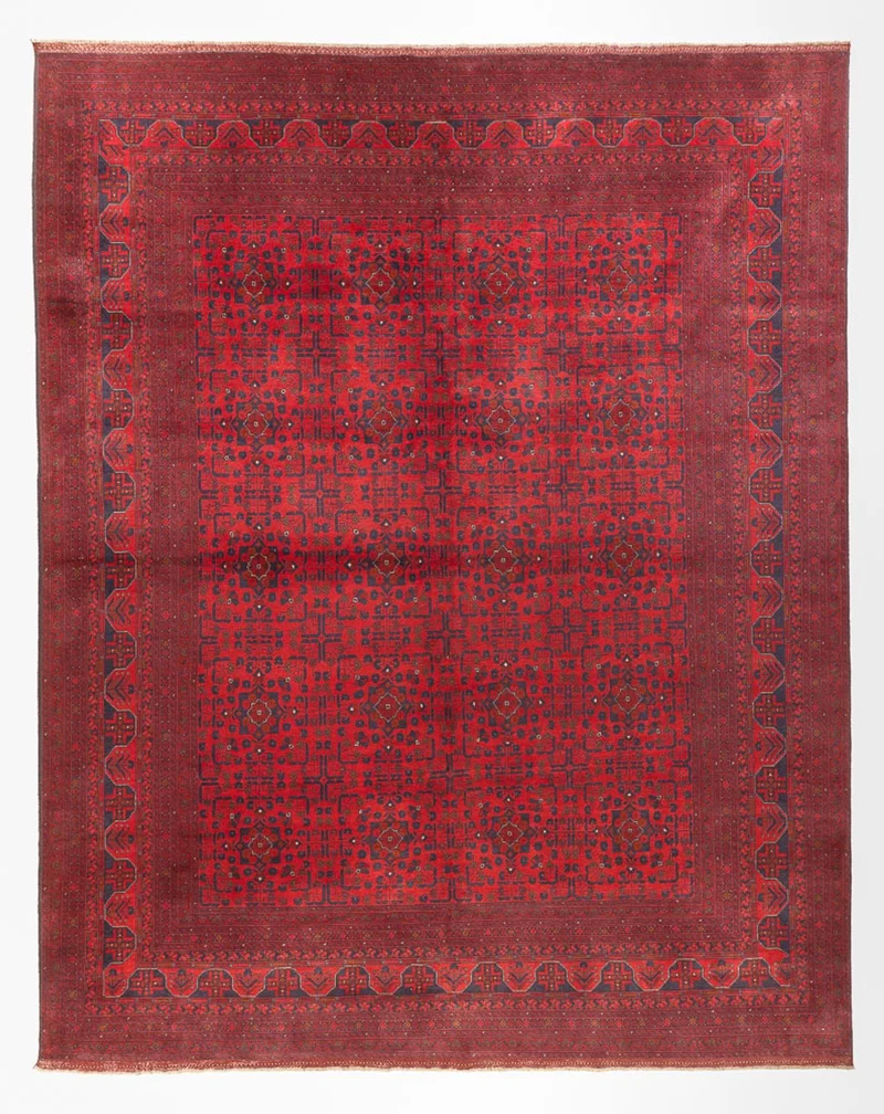 Afghan Teppich - Kunduz - 313 x 397 cm - rot