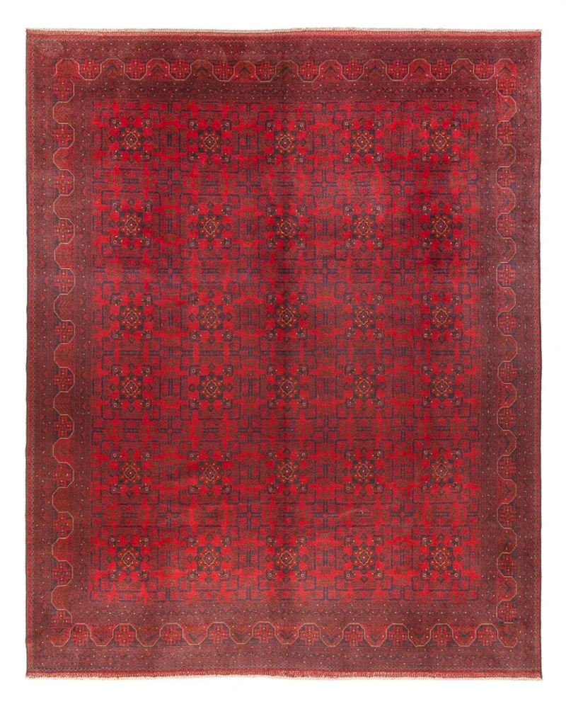 Afghan Teppich - 305 x 391 cm - bordeauxrot