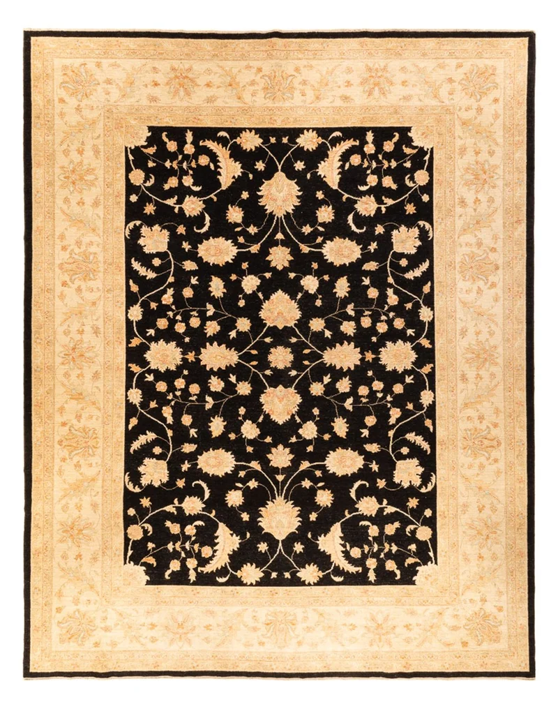 Ziegler Teppich - 304 x 392 cm - schwarz