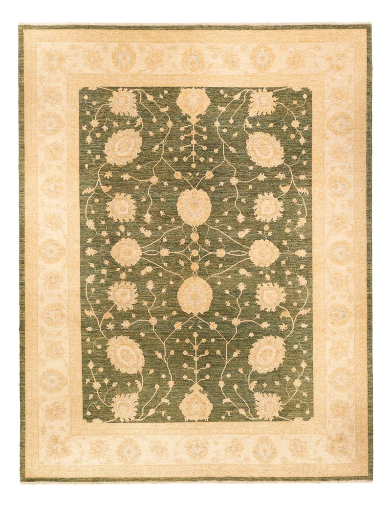 Ziegler Teppich - 278 x 360 cm - olivgrün