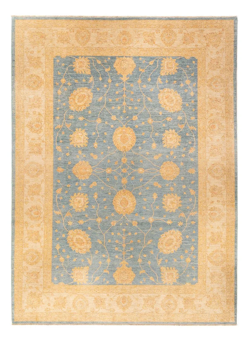 Ziegler Teppich - 273 x 369 cm - seeblau