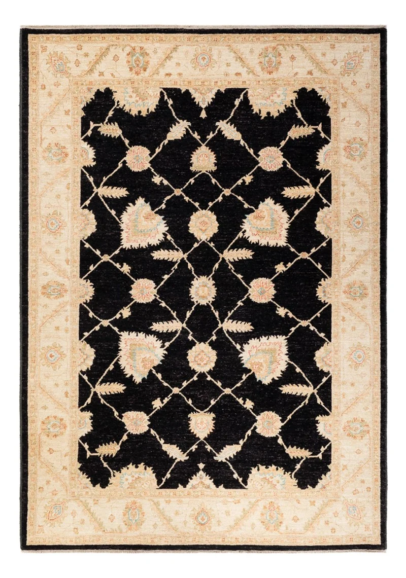 Ziegler Teppich - 175 x 244 cm - schwarz
