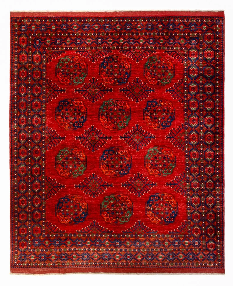 Afghan Teppich - 251 x 300 cm - rot