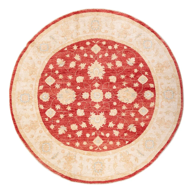 Ziegler Teppich rund - 200 x 201 cm - rot