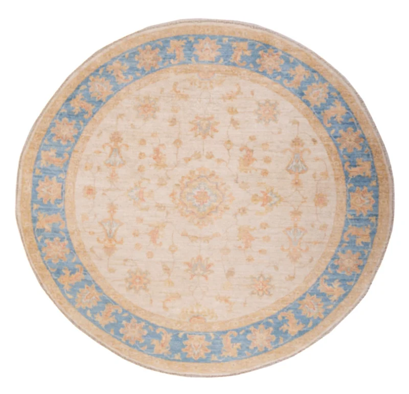 Ziegler Teppich rund - 146 x 152 cm - beige