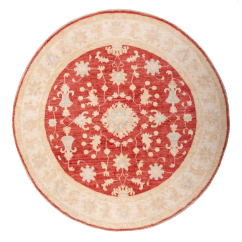 Ziegler Teppich rund - 150 x 153 cm - rot