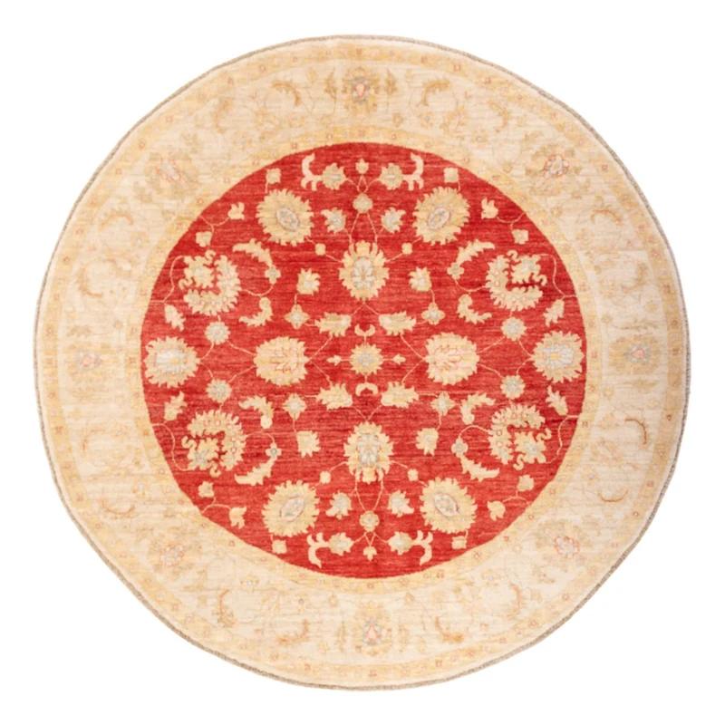 Ziegler Teppich rund - 199 x 204 cm - rot