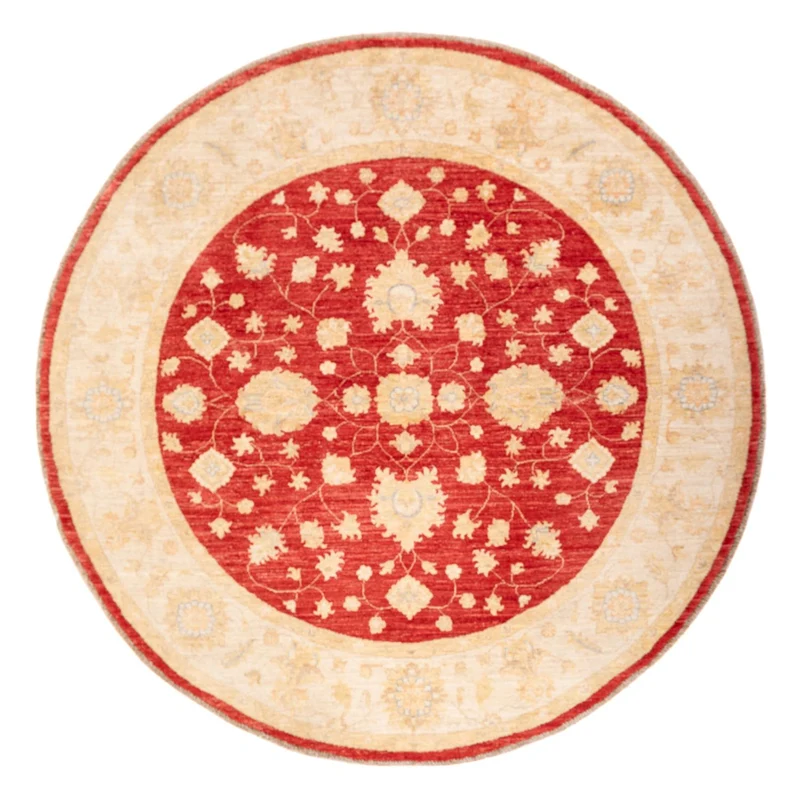 Ziegler Teppich rund - 194 x 200 cm - rot