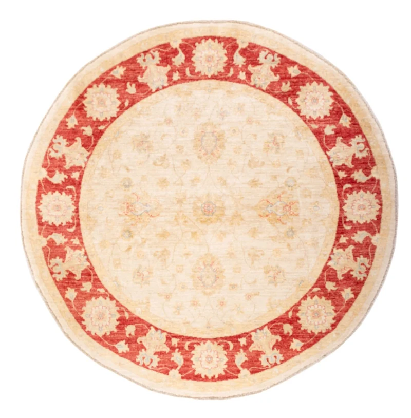 Ziegler Teppich rund - 178 x 200 cm - beige