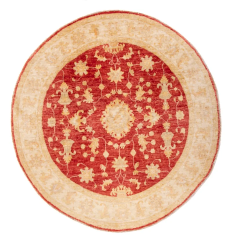 Ziegler Teppich rund - 149 x 149 cm - rot
