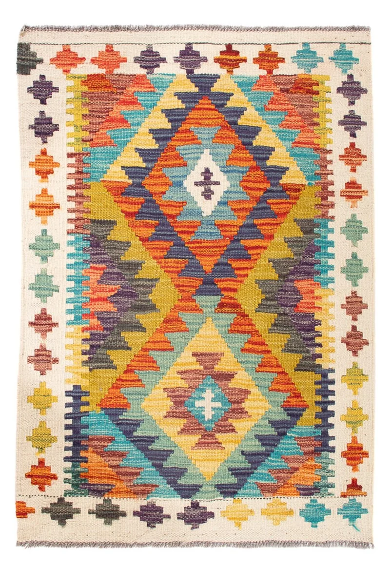 Kelim Teppich - Splash - 62 x 84 cm - mehrfarbig
