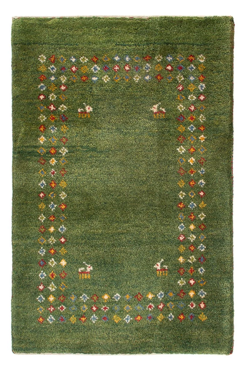 Gabbeh Persisch Teppich 62x89cm - Perserteppich Wollteppich