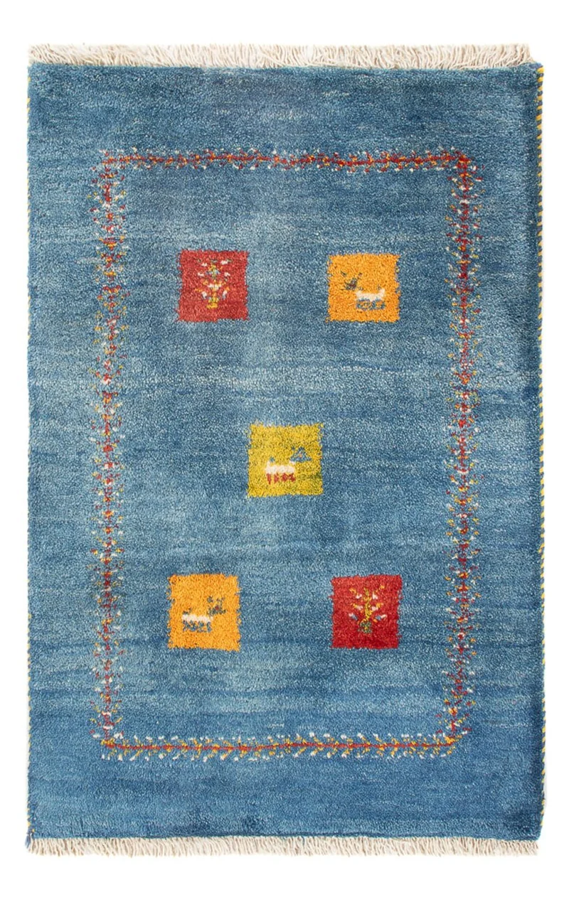 Gabbeh Persisch Teppich 59x87cm - Perserteppich Wollteppich