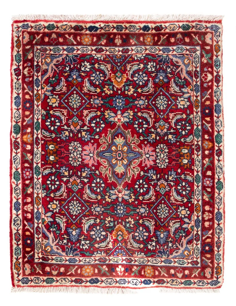 Perserteppich - Bidjar - 55 x 76 cm - bordeauxrot