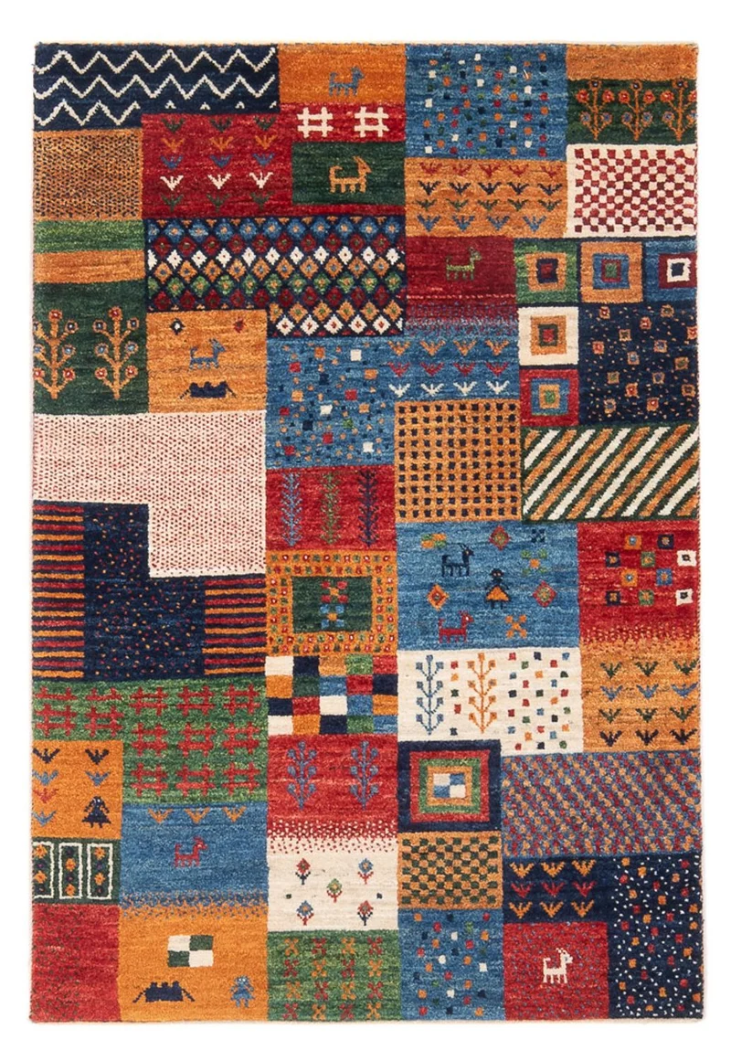 Gabbeh Teppich - Loribaft Perser - 82 x 130 cm - mehrfarbig
