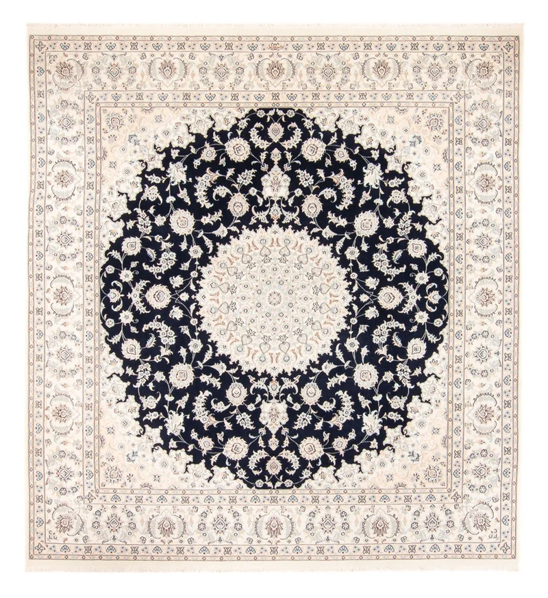 Perserteppich - Nain - 245 x 260 cm - dunkelblau
