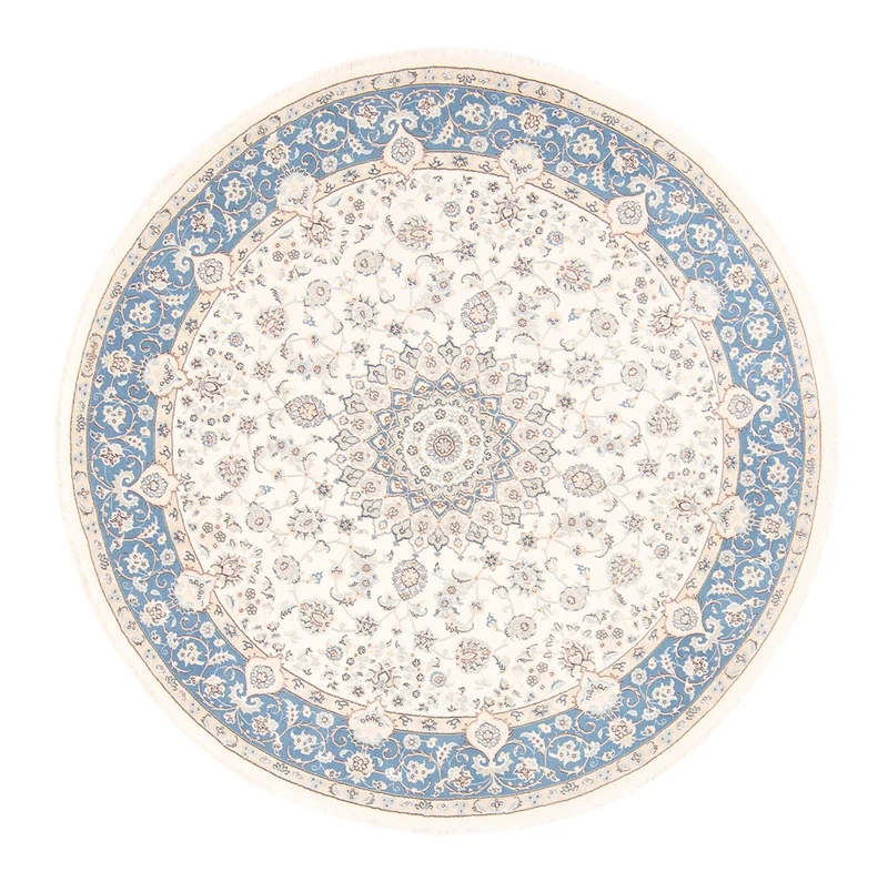 Perserteppich - Nain rund - 196 x 197 cm - creme