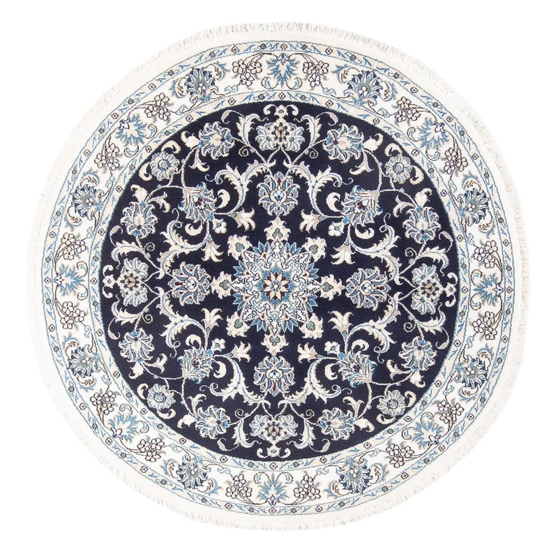 Perserteppich - Nain rund - 150 x 150 cm - dunkelblau