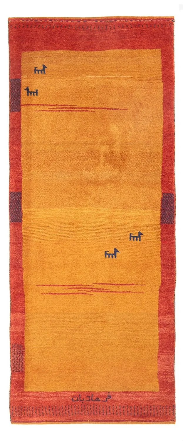 Gabbeh Persisch Teppich 82x216cm - Perserteppich Wollteppich