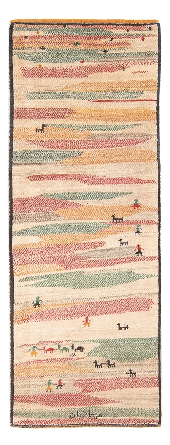 Gabbeh Persisch Teppich 78x205cm - Perserteppich Wollteppich