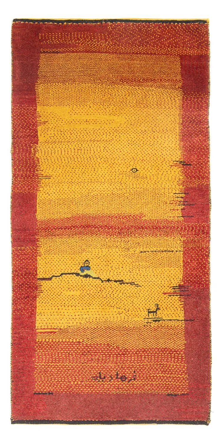 Gabbeh Persisch Teppich 88x188cm - Perserteppich Wollteppich