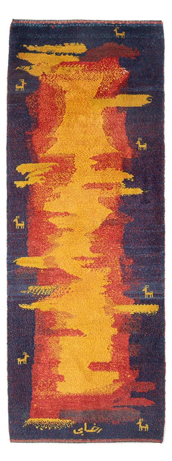 Gabbeh Persisch Teppich 80x212cm - Perserteppich Wollteppich