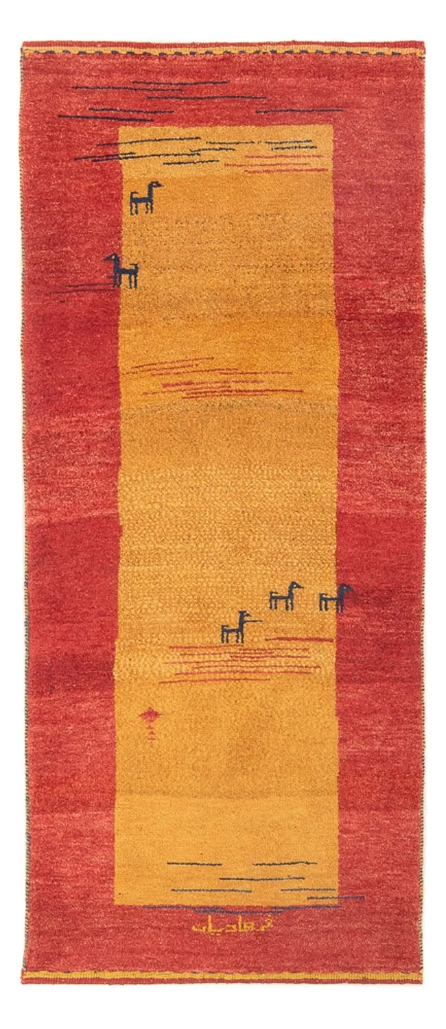 Gabbeh Persisch Teppich 75x177cm - Perserteppich Wollteppich