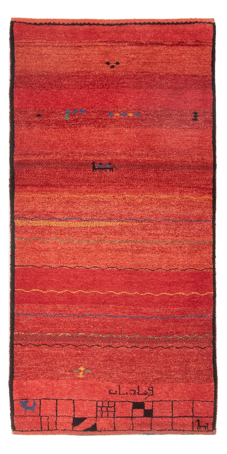 Gabbeh Persisch Teppich 87x187cm - Perserteppich Wollteppich
