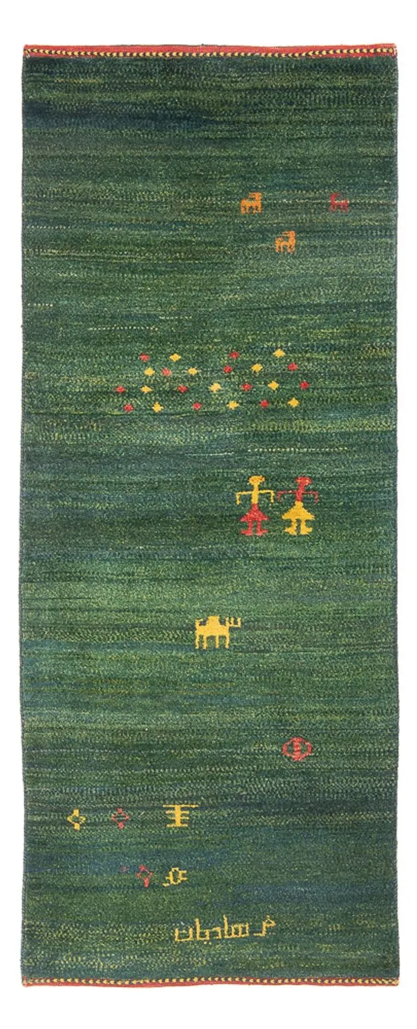 Läufer Gabbeh - Perser - 78 x 202 cm - grün