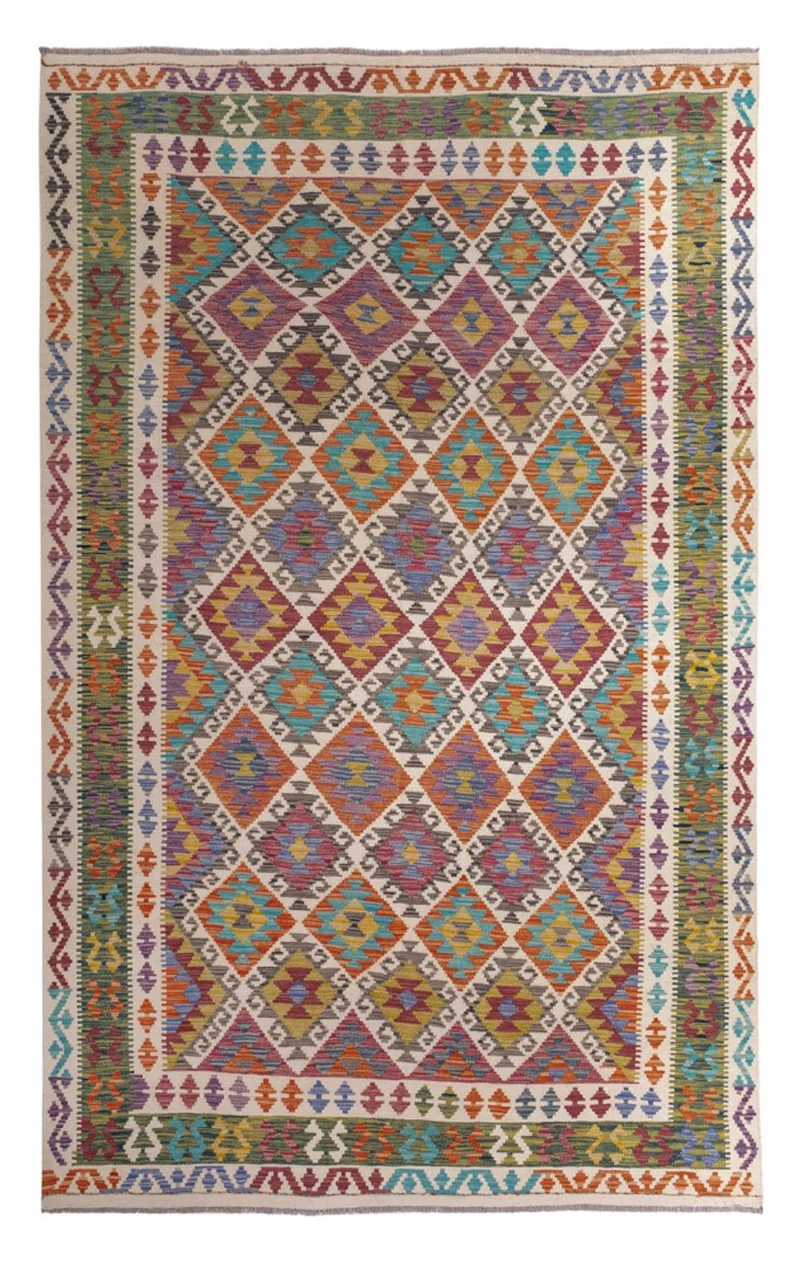 Kelim Teppich - Splash - 196 x 305 cm - mehrfarbig