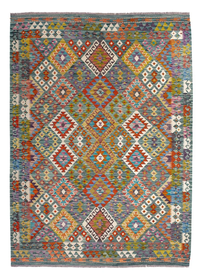 Kelim Teppich - Splash - 183 x 248 cm - mehrfarbig