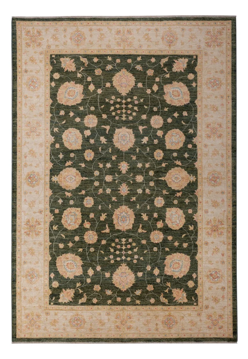 Ziegler Teppich - 205 x 298 cm - dunkelgrün