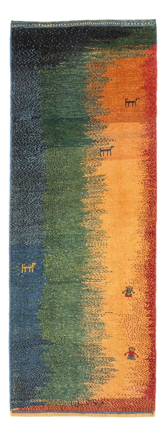 Gabbeh Persisch Teppich 68x202cm - Perserteppich Wollteppich