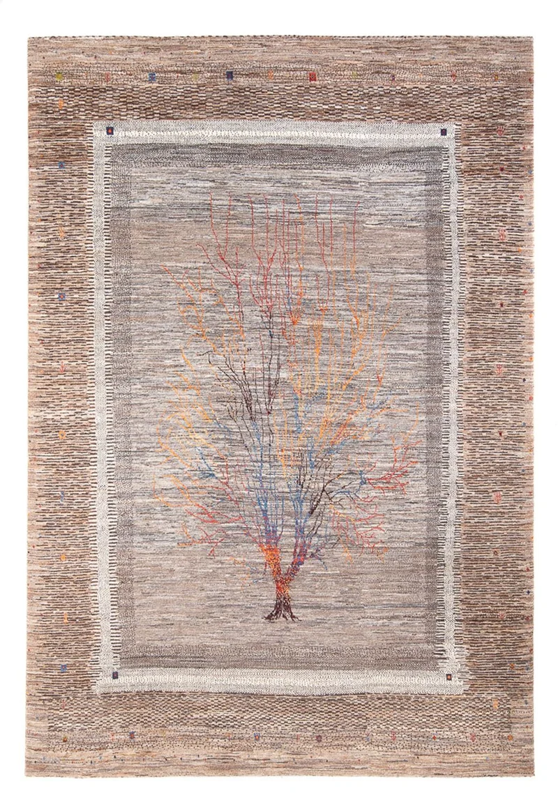 Gabbeh Teppich - Loribaft Perser - 212 x 306 cm - mehrfarbig