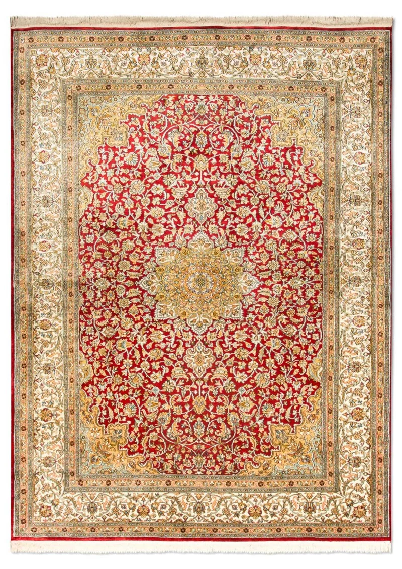 Seidenteppich - Kaschmir Seide 153 x 216 cm Teppich Wohnzimmer