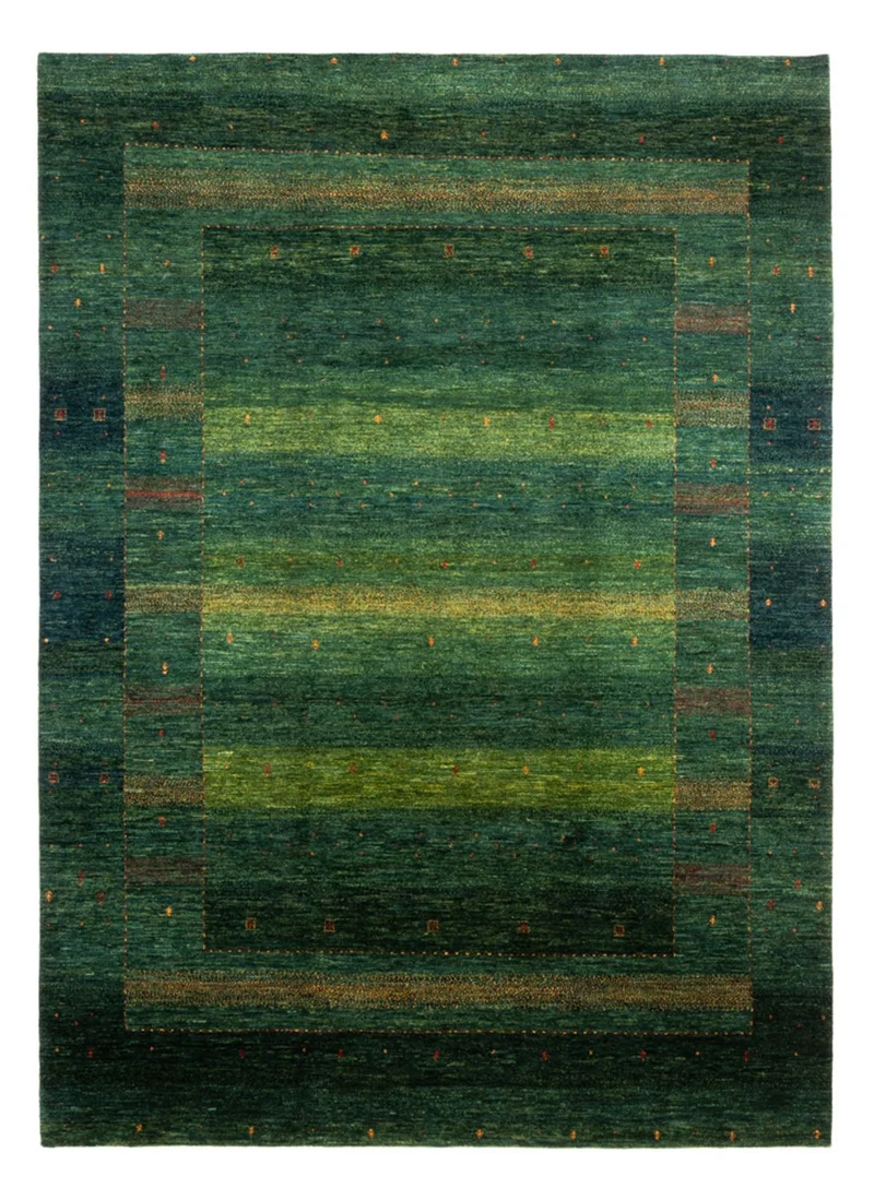 Gabbeh Teppich - Loribaft Perser - 233 x 314 cm - grün