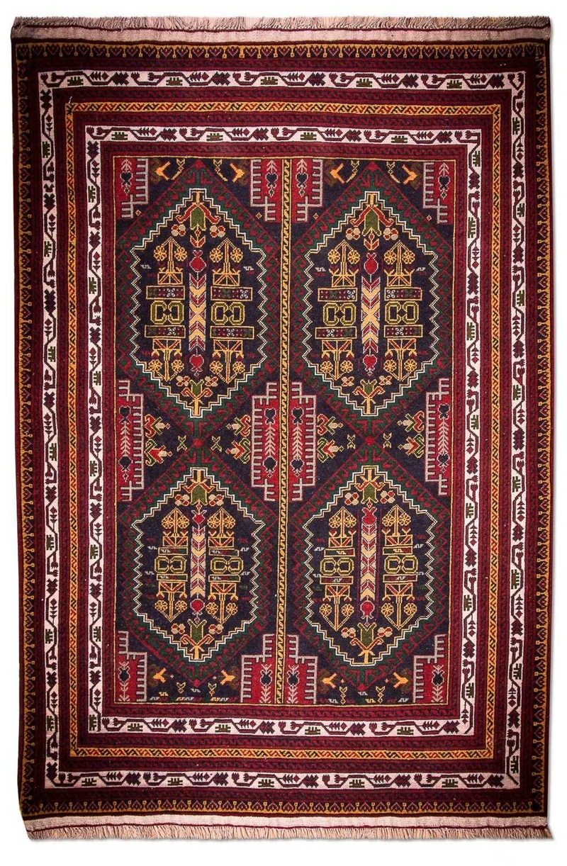 Afghan Teppich 92x145cm - Orientteppich