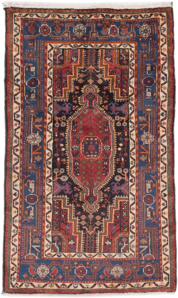 Perserteppich - Nomadic - 90 x 145 cm - dunkelrot