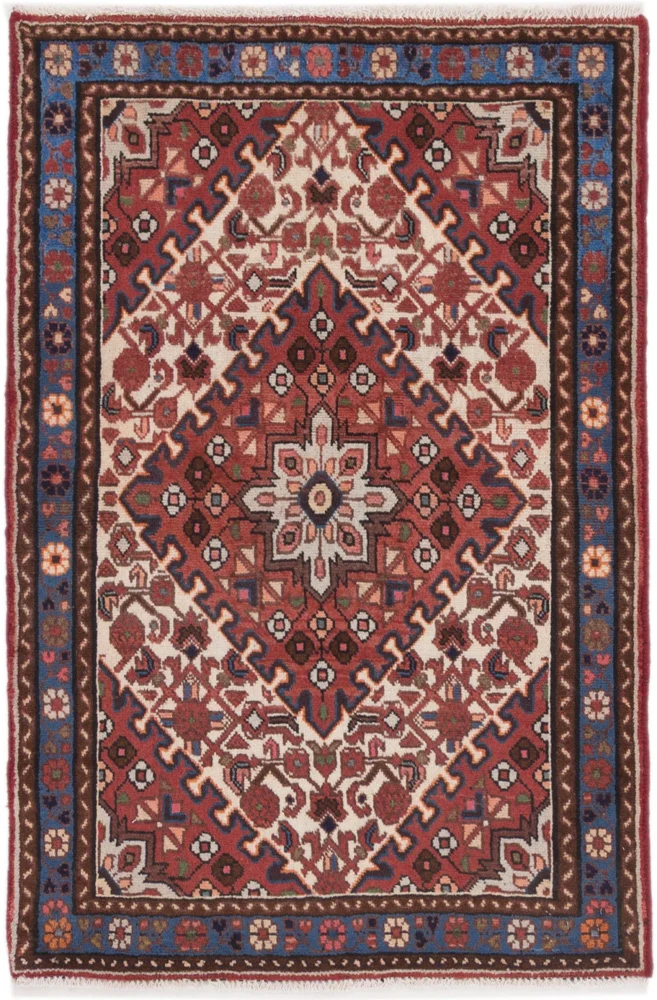 Perserteppich - Nomadic - 100 x 150 cm - dunkelrot