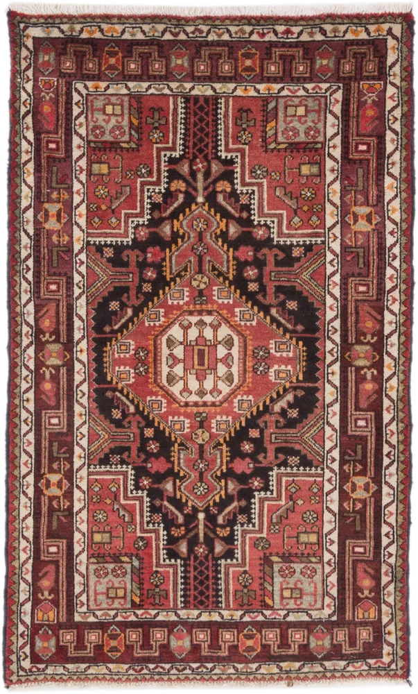 Perserteppich - Nomadic - 100 x 155 cm - dunkelrot