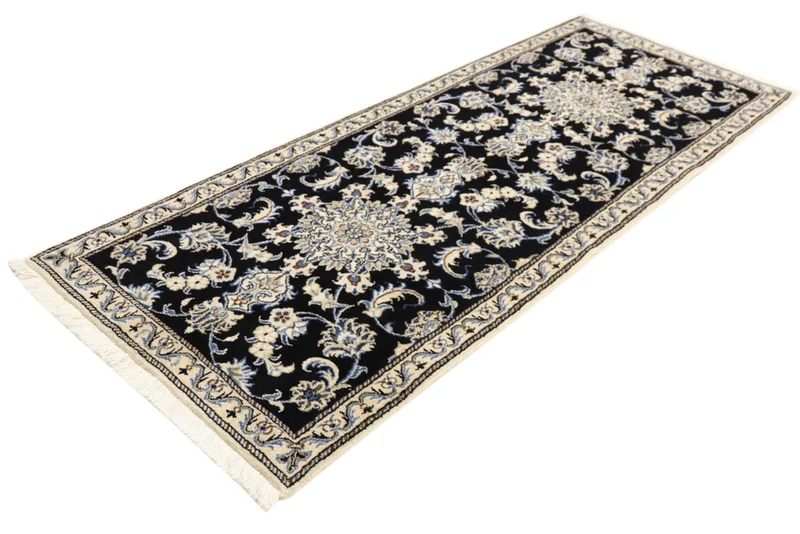 Läufer Perser - Nain - 72 x 197 cm - dunkelblau