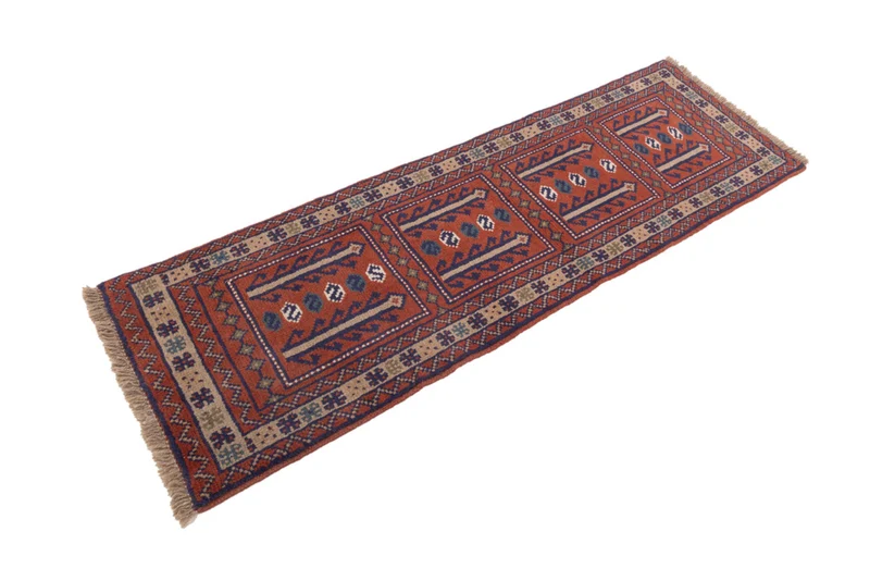 Läufer Perser - Nomadic - 60 x 195 cm - dunkelrot