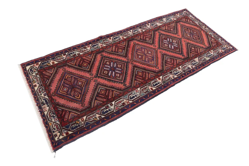 Läufer Perser - Nomadic - 90 x 210 cm - dunkelrot