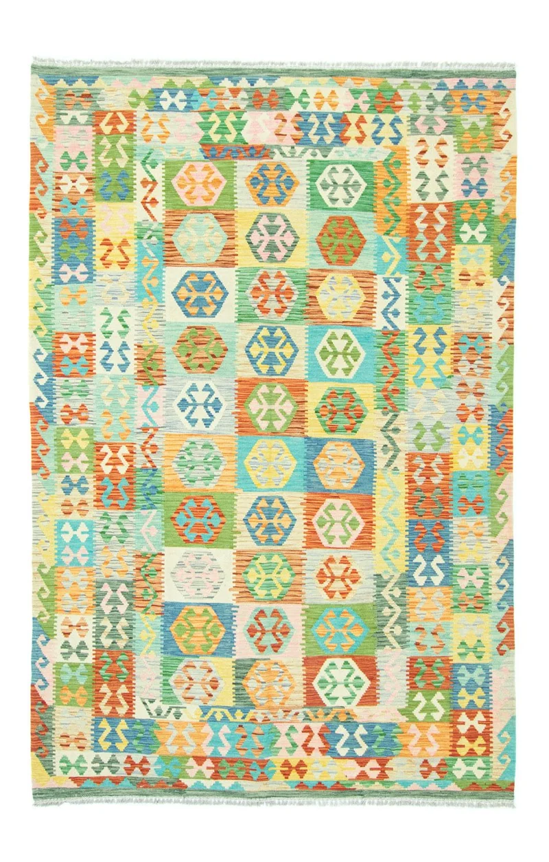 Kelim Afghan Teppich 205x302cm