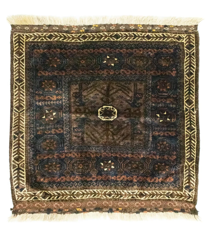 Afghan Teppich 80x80cm - Orientteppich