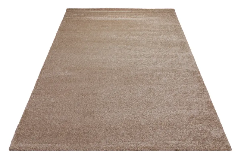 160x230 Teppich Wohnzimmer Braun Uni