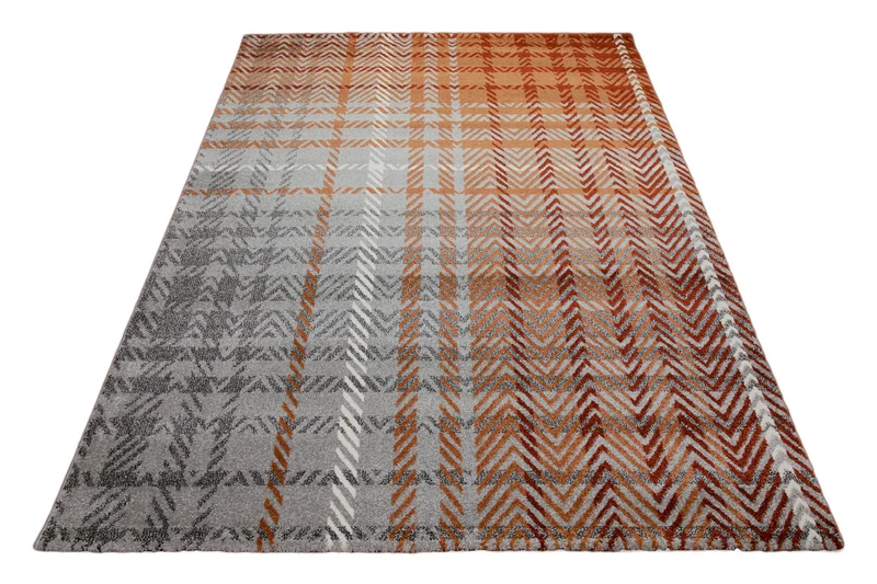 160x230 Teppich Wohnzimmer Grau Braun Muster