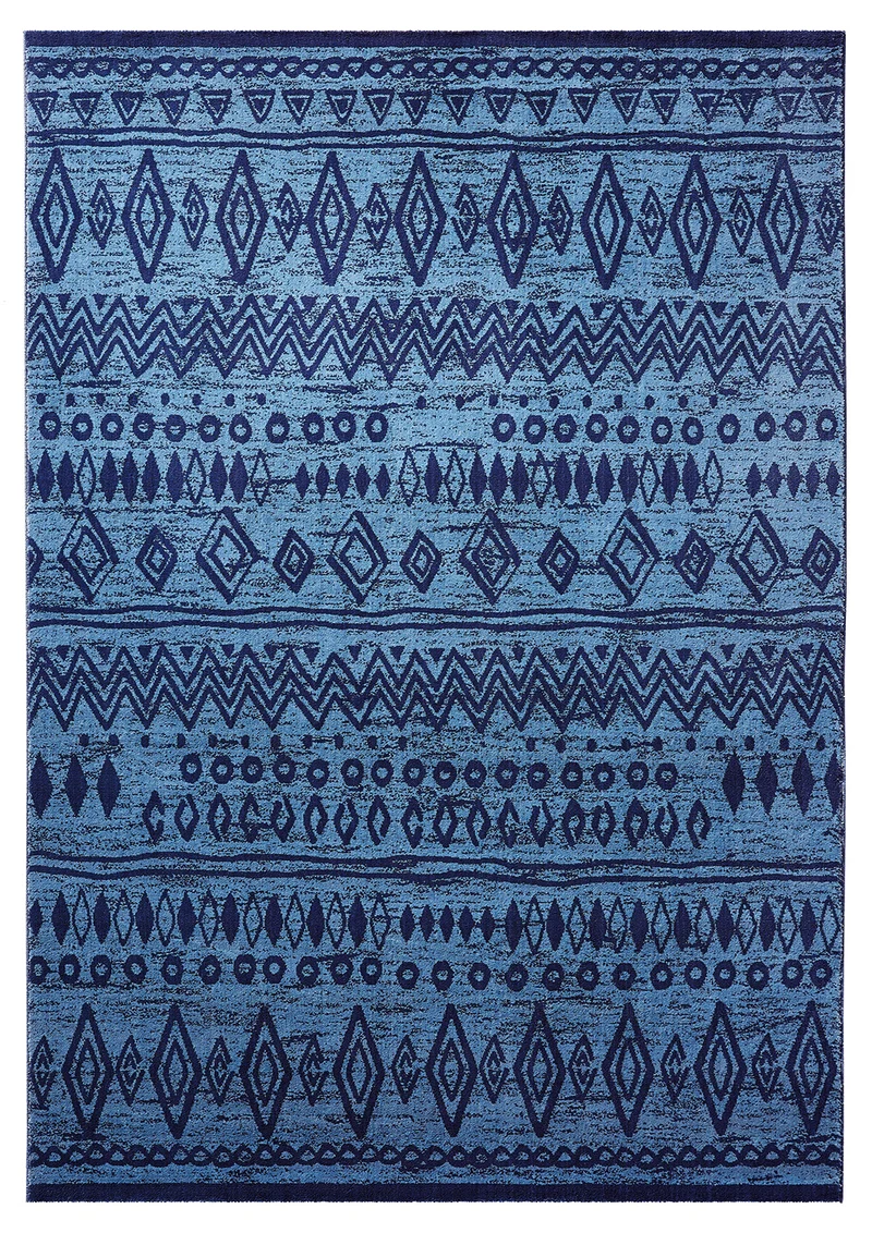 WeconhomeTeppich 160x225 Blau Muster
