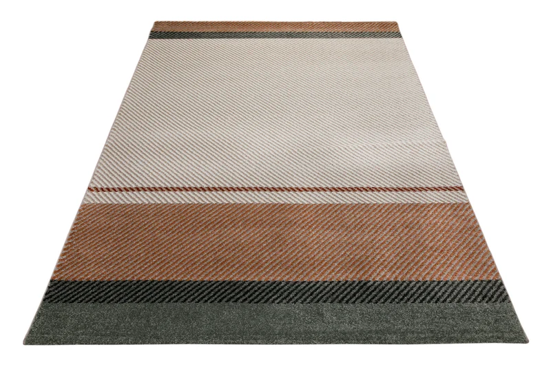 160x230 Teppich Wohnzimmer Creme Braun