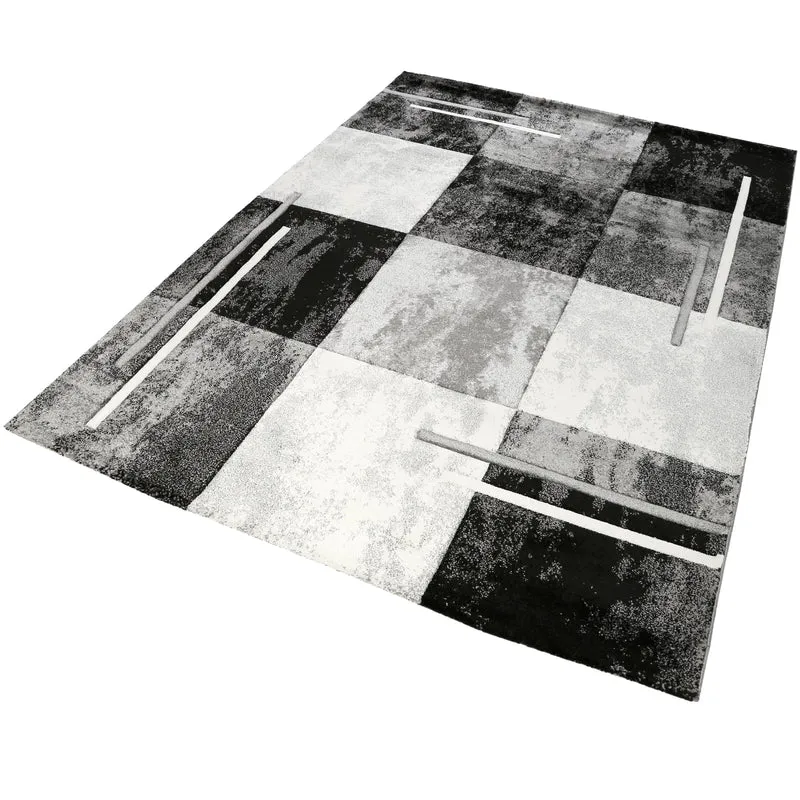 160x230 Teppich Wohnzimmer Modern Grau